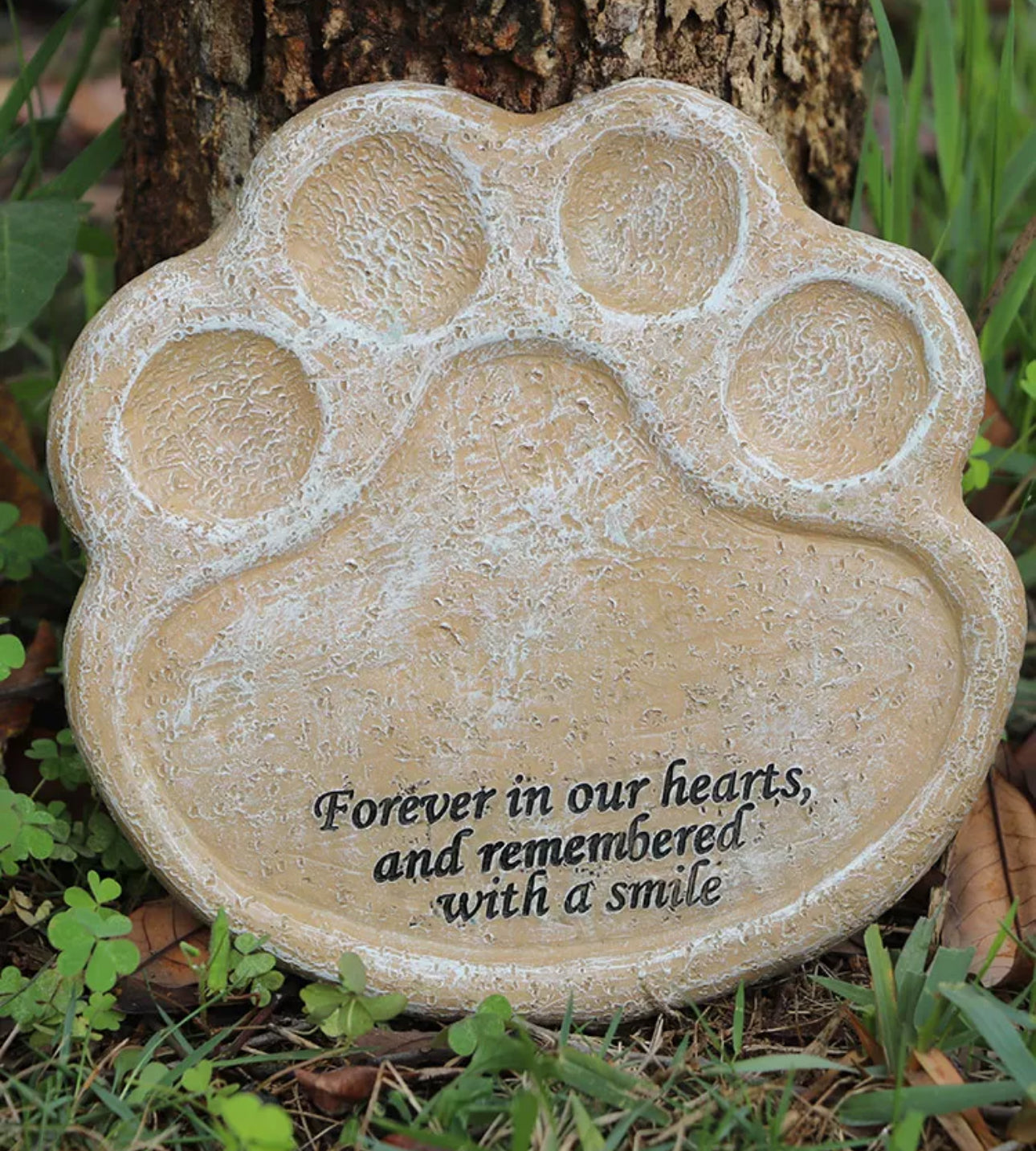 Personalized Paw-Shaped Memorial Stone