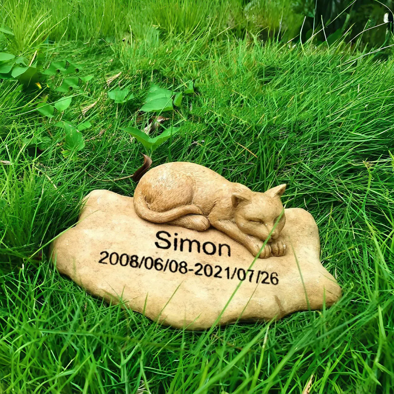 Personalized Forever Rest Cat Memorial Stone