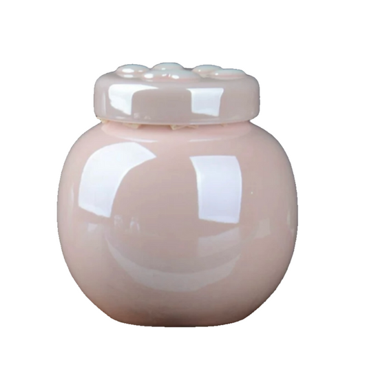 Shiny Pink Ceramic Pet Urn