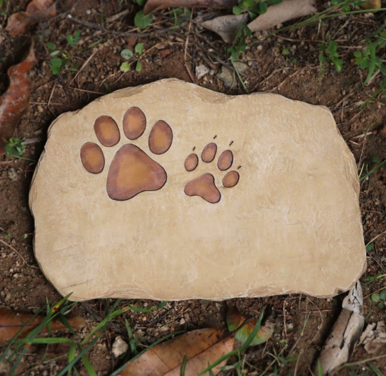 Personalized Paw Print Pet Memorial Stone