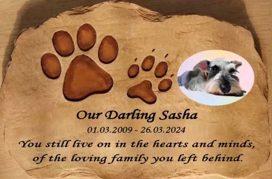 Personalized Paw Print Pet Memorial Stone