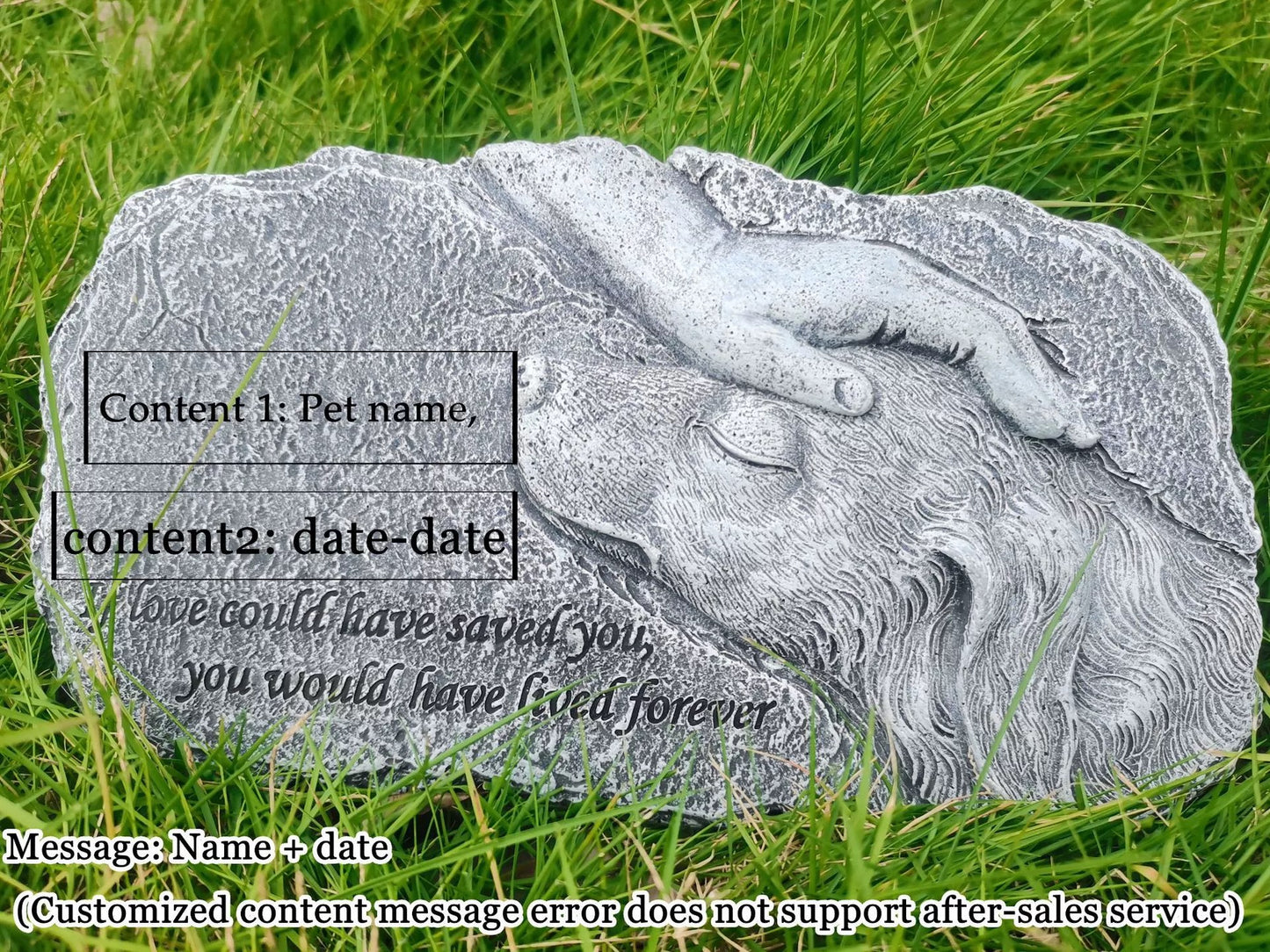 Personalized Forever Paws Pet Memorial Stone