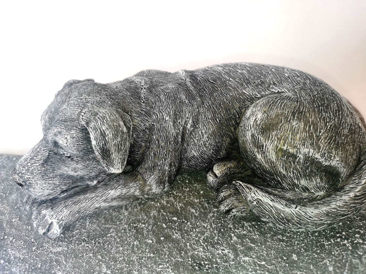 Personalized Pet Memorial Stone with Sleeping Dog