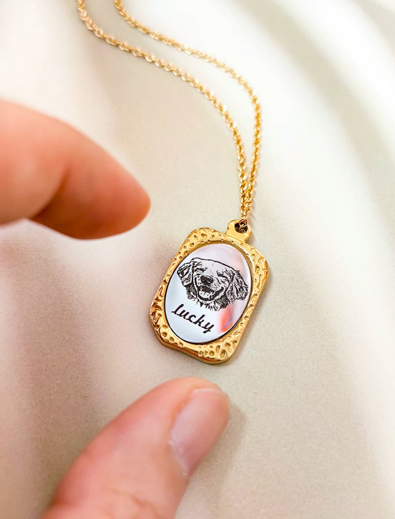 Personalized Pet Mirror Necklace