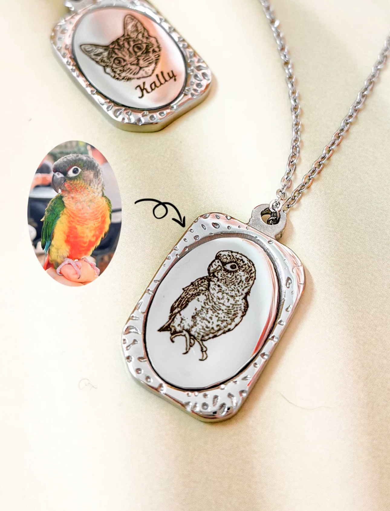 Personalized Pet Mirror Necklace