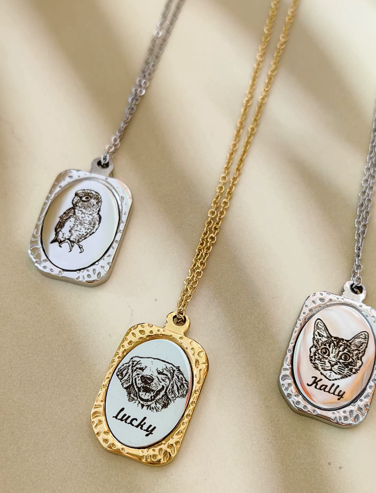 Personalized Pet Mirror Necklace