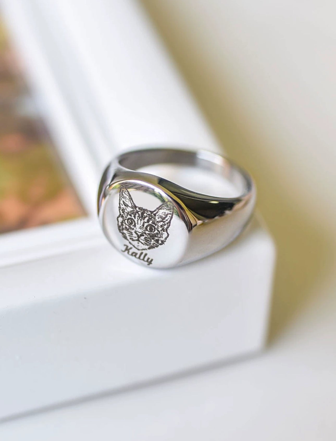 Personalized Titanium Steel Pet Memorial Ring