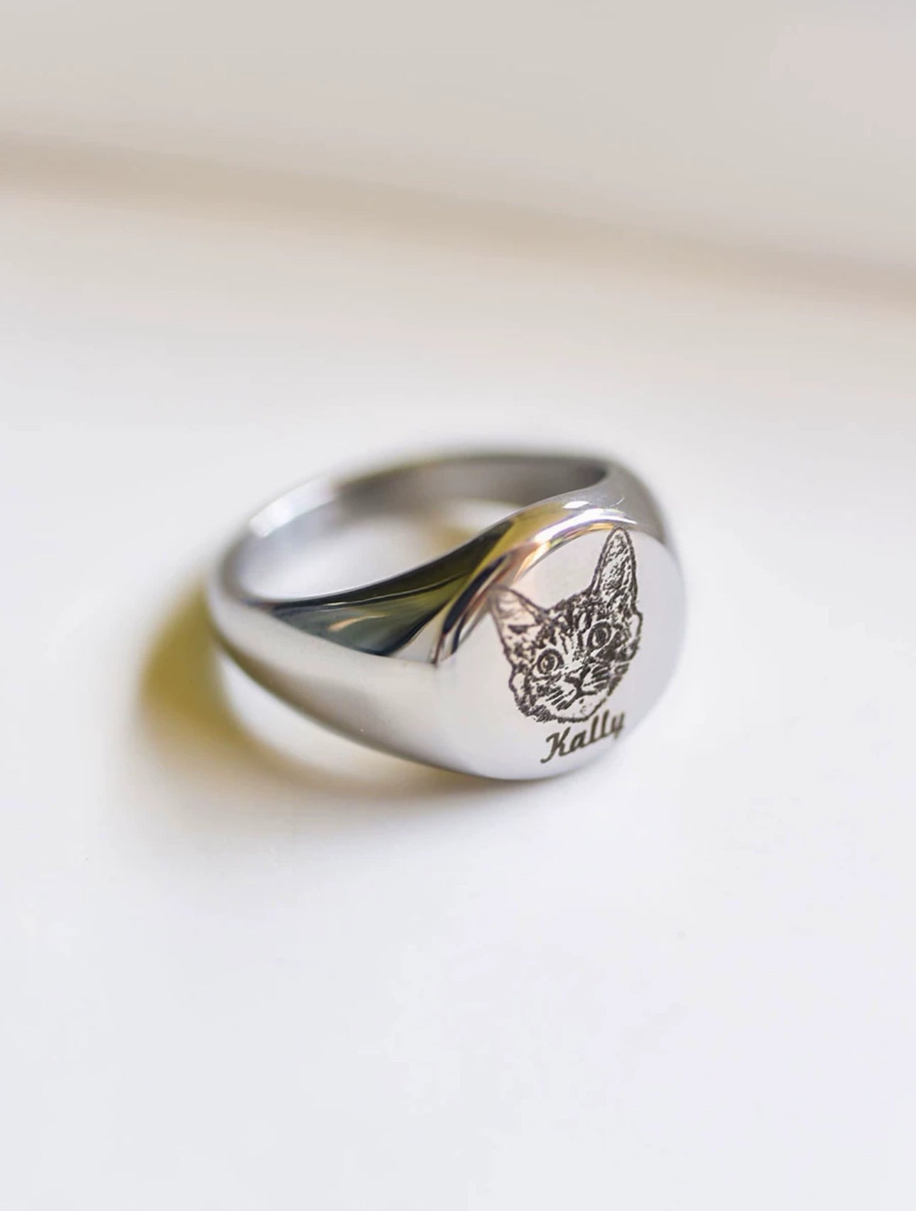 Personalized Titanium Steel Pet Memorial Ring